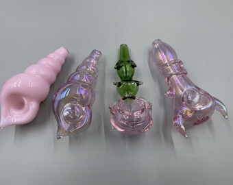 Pipe en verre de 4 pouces, pipes art pour femmes, bol girly mignon, pipe en verre de poche, pipe cuillère, pipes en verre, pipe en verre