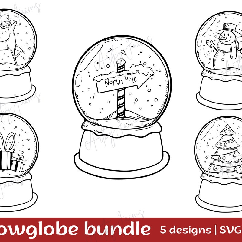 Christmas Snow Globe Etsy