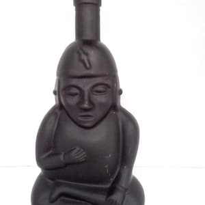 Azteken Maya Inka Stil Dekorative Vase Flasche Schwarze Statue Dekor