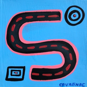 Punt A is niet punt B / origineel directioneel schilderij / 6296