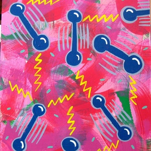 Miami Devices / original painting / whoa zap pow / 1959