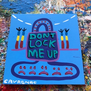 Plea Bargain / original dont lock me up painting / 6307 image 10