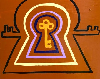 The Key Makes The Lock / original painting / form and function / 5932