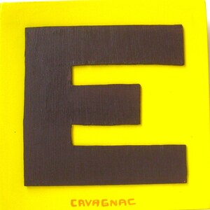 Eficaz E / pintura de letras original / 5065 / vocales son importantes