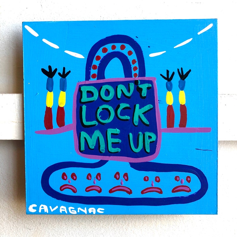 Plea Bargain / original dont lock me up painting / 6307 image 2