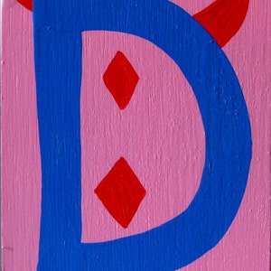 Dois com D maiúsculo / pintura original / o diabo me fez decidir pelo 2 de ouros, cara / 3565