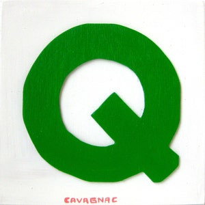 Qua / pintura de letras original / combina bem com U / 5085