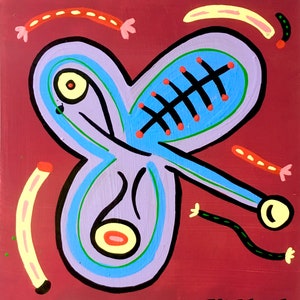 Use For Good / original painting / all over the place and in your face for the betterment of the human race / 5463
