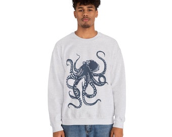Unisex Heavy Blend™ Sweatshirt mit Rundhalsausschnitt, Oktopus, Meer, Meerestiere, Tiere