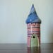 Stoneware Fairy House - Hand Thrown Ceramic Fairy Home - Tiny House - Hand Carved and Painted - Faerie Home