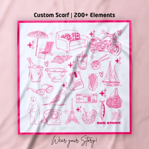 Custom Memory Scarf: Design Your Own Icon Scarf, Personalized Keepsake