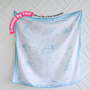 Personalized Wedding Scarf For Bridesmaid Gift – Satin Bachelorette Party Women Bandana