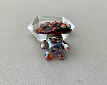 EC Kleiner Pilzwaldbeschützer Lampwork Fokalperle SRA