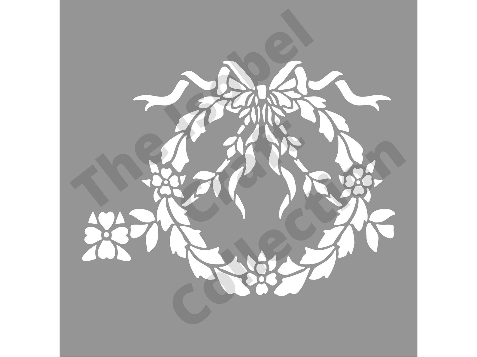 Art STENCIL Floral Garland FLOWER Stencil Wall Decor - Etsy