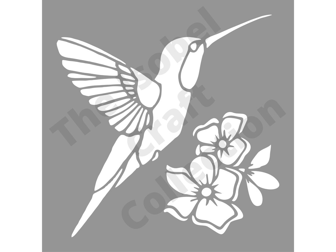 Wall STENCIL HUMMINGBIRD Stencil Wall Decor Reusable 250 - Etsy