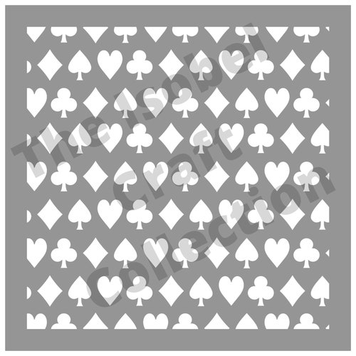 Playing Card Stencils Ace of Spades Hearts Clubs Diamonds - Etsy Australia