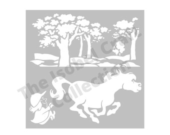 STENCIL - THELWELL Home Decor Stencil, Norman THELWELL Reusable stencil, art stencil, wall decor 250 micron quality mylar stencil