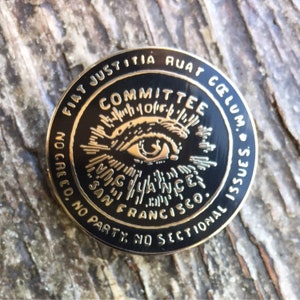 San Francisco Committee Of Vigilance 1.25 Inch Enamel Pin Badge and FREE STICKER image 1