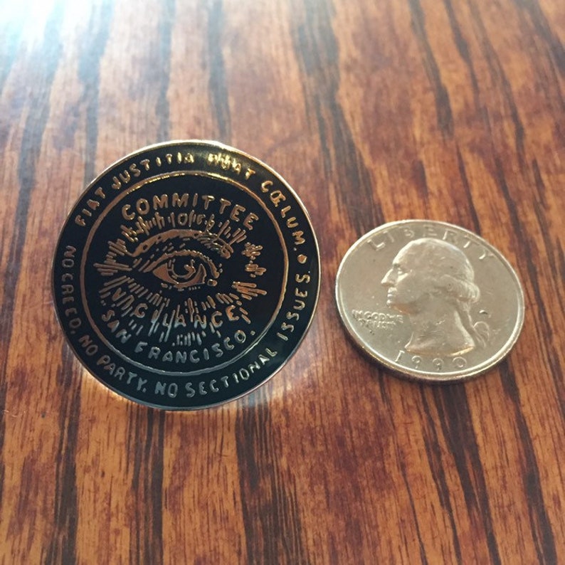 San Francisco Committee Of Vigilance 1.25 Inch Enamel Pin Badge and FREE STICKER image 5