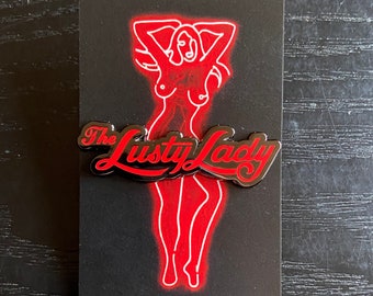 The Lusty Lady enamel pin