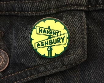 Haight Ashbury Flower Power Enamel Pin