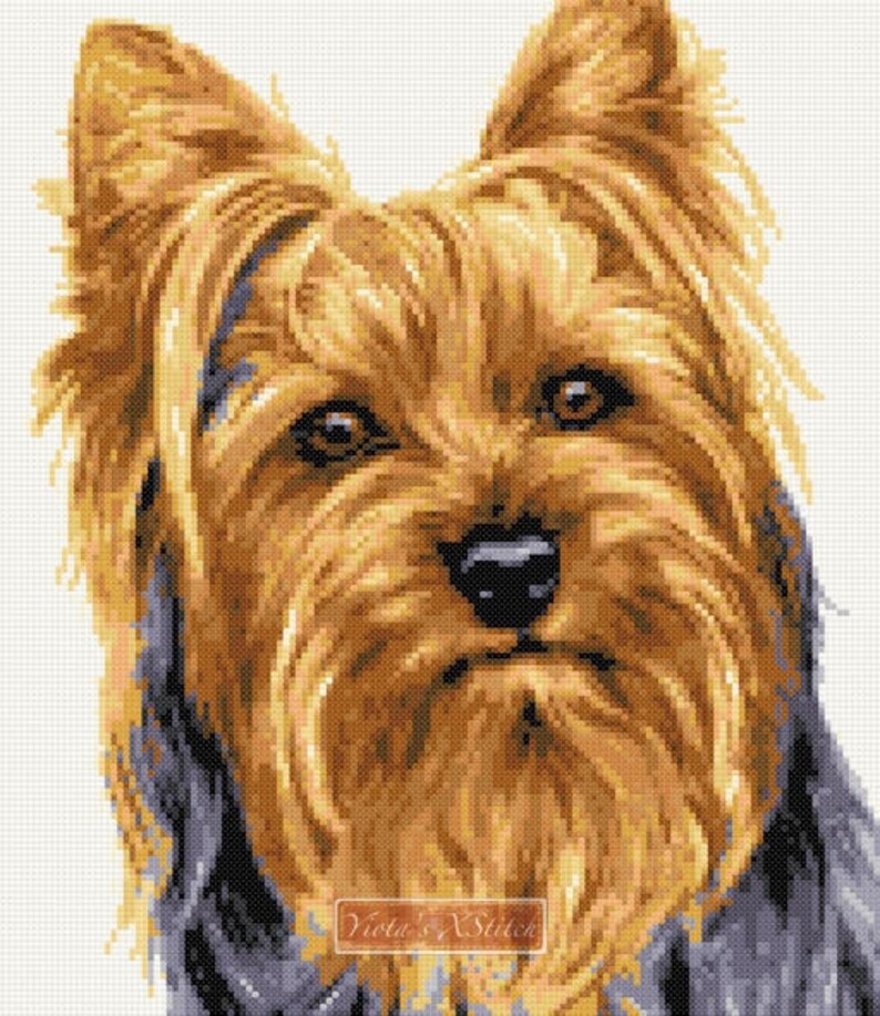 Yorkshire Terrier V2 Counted Cross Stitch Kit Etsy UK