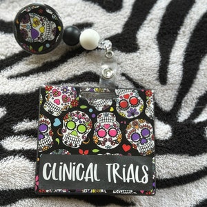 Sugar skulls badge buddy + badge reel