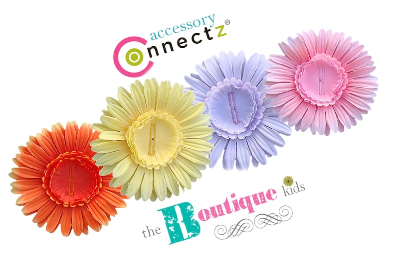 The Boutique kids baby girl Interchangeable daisy flowers onesie outfit Button on flowers Spring Easter Summer Accessory Connectz\u00ae