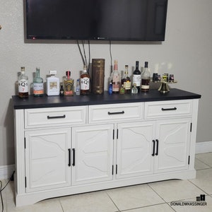Buffet Sideboard Cabinet, Buffet Table Coffee Bar Wine Bar Storage Cabinet for Dining Room, Living Room