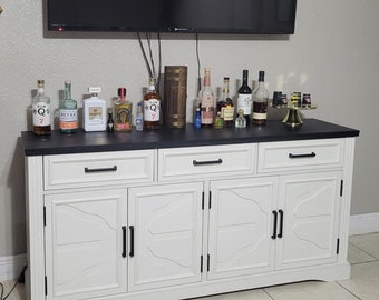 Buffet Sideboard Cabinet, Buffet Table Coffee Bar Wine Bar Storage Cabinet for Dining Room, Living Room