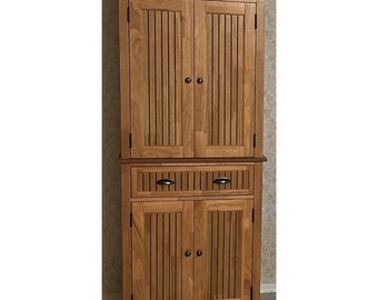 Storage Cabinet Kitchen Pantry with Drawers and Adjustable Shelves