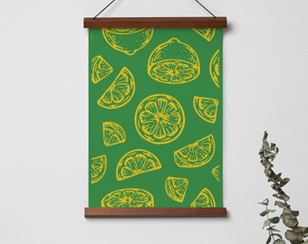 Citroenposter | Kunst afdrukken | Kunst aan de muur | Woondecoratie | Keuken decoratie