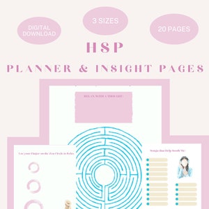 NEW 21-Page Highly Sensitive People Worksheets Highly Sensitive People Planner HSP WorksheetsMindful WorksheetsHSP Planner Help 4U image 2