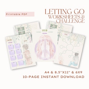 Letting Go Worksheets Let Go Worksheets Letting Go of What No Longer Serves You Planner Let Go Planner Girl Let GO Planner Let Go image 1