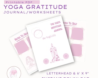 Yoga PINK Gratitude Journal * Yogi Gratitude Worksheets * Yoga Journal * Gratitude Journal * Yoga Gratitude Worksheets * Mindful Gratitude *