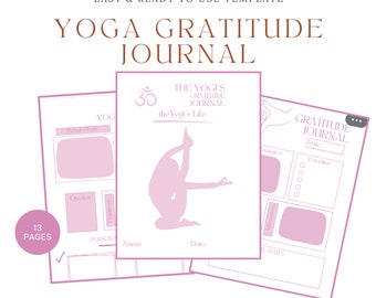 Yoga Gratitude Journal * Yogi Gratitude Worksheets * Yoga Journal * Gratitude Journal * Yoga Gratitude Worksheets * Mindful Gratitude *