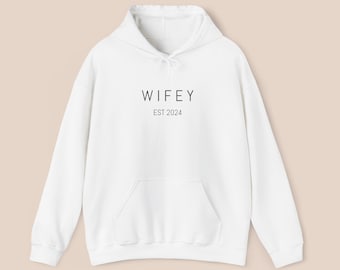 Wifey Est Sweatshirt, Wedding Gift, Engagement Gift, Gift for Bride, Wife Anniversary Gift, Hens Night Party Gift, Wifey Jumper