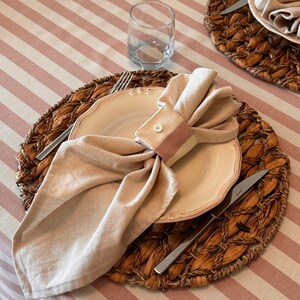 Portatovagliolo in lino, Salvia, Rosa, Opzioni colore grigio, Portatovaglioli fatti a mano per occasioni speciali di matrimoni cocktail, Set di 4,6,8,10,50,100