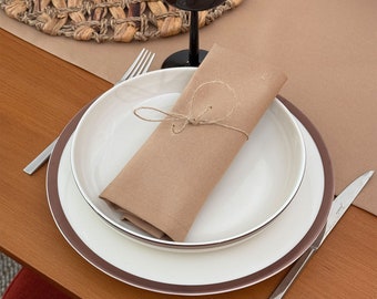 Linen Napkin,Washed Soft Linen Table Napkin Set,Natural Table Decoration with Soft and Organic Table