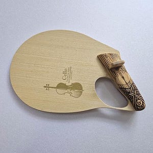 Handgemachter Tischtennisschläger : Cello-Pistolenschläger Bild 6