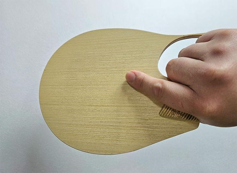 Handgemachter Tischtennisschläger : Cello-Pistolenschläger Bild 4