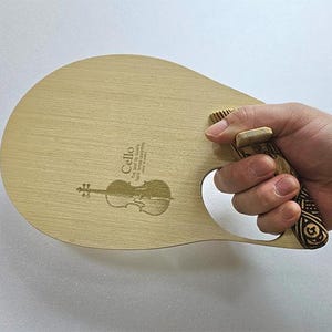 Handgemachter Tischtennisschläger : Cello-Pistolenschläger Bild 3
