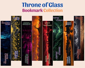 Throne of Glass Bookmark Collection - Digital Download, Printable, Fantasy Bookmarks for TOG series
