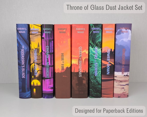 Paperback Throne of Glass Dust Jacket Collection - Digital Download, Printable, Fantasy Book Covers for TOG series