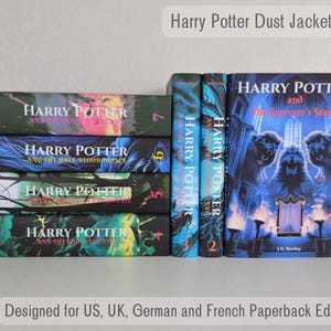 Paperback HP Printable Dust Jacket Set - Digital Download, Magical Book Covers for HP Series, DIY Book Decor