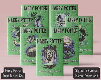 HP Dust Jacket Set Books 1-7 - Ambitious House Version | Printable Digital Download | Custom HP Book Covers | YA Fantasy Fan Gift
