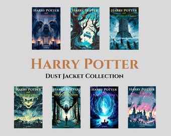 HP Dust Jacket Collection, Digital Download, Printable - Transform Your HP Collection with a Magical Design Dust Jackets