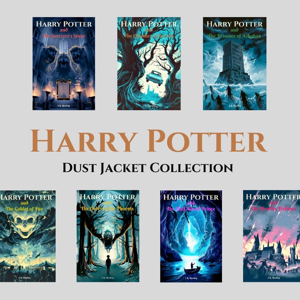 HP Dust Jacket Collection, digitaler Download, bedruckbar - Verwandeln Sie Ihre HP Sammlung mit magischen Design Dust Jackets