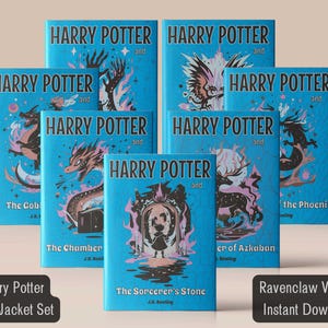 HP Dust Jacket Set Books 1-7 - Wise House Version | Printable Digital Download | Custom HP Book Covers | YA Fantasy Fan Gift