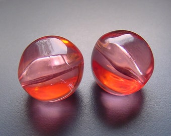 Watermelon Glow Boulders XLG Vintage Lucite Beads